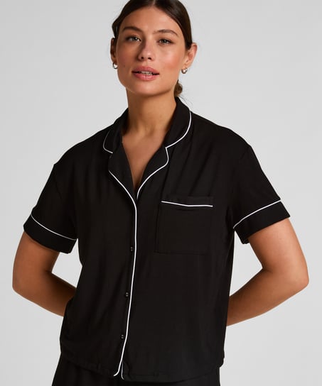Veste à manches courtes en jersey Essential - Noir