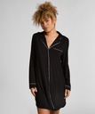 Robe-chemise à manches longues en jersey Essential - Noir
