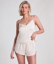 Short en satin Minimal - Blanc