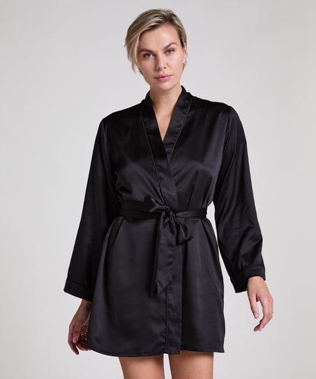 Kimono Satin - Noir