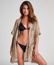 Caftan de plage à sequins - Beige