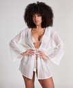 Caftan de plage en crochet - Blanc