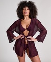 Caftan de plage en crochet - Violet