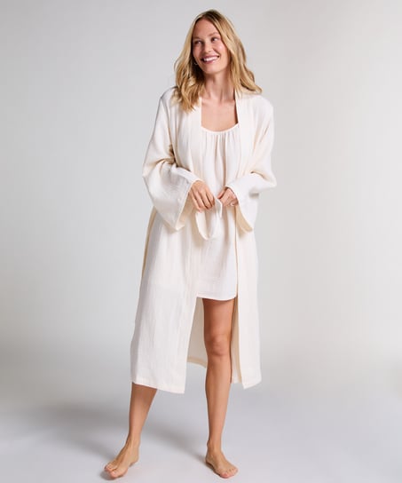 Robe longue en mousseline - Blanc