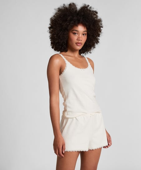 Short Pointelle - Blanc