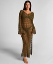 Robe maxi en crochet - Vert