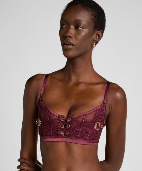 Soutien-gorge non rembourré longline Avela - Rouge