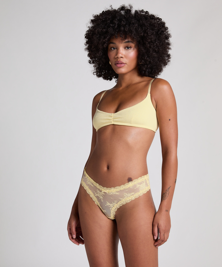 V-SHAPE BRAZ L FLORAL - French Vanilla