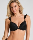 Soutien-gorge à armatures préformé push-up Posie - Noir