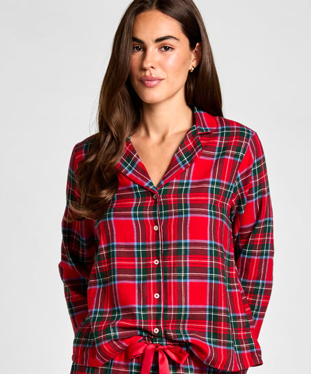 Flannel Pyjama Set - Red