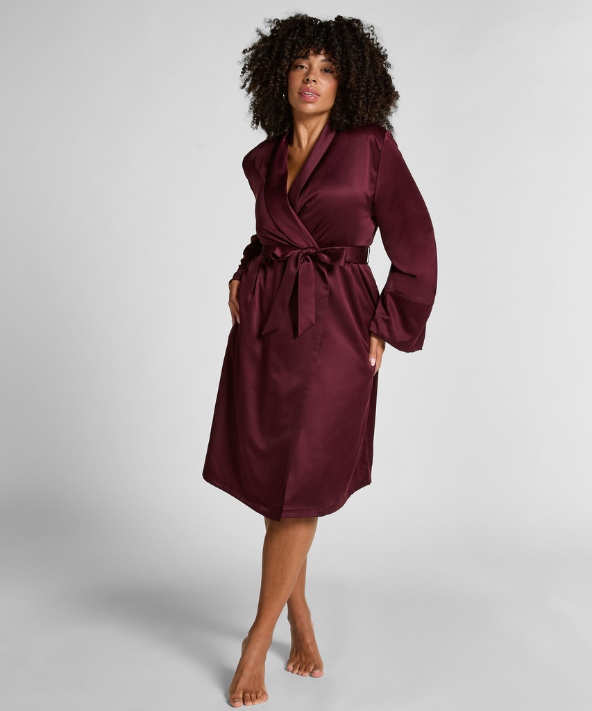 Peignoir en polaire satinée - Violet