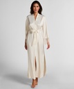 Kimono long en satin Valerie - Blanc