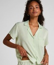Veste à manches courtes en satin - Vert