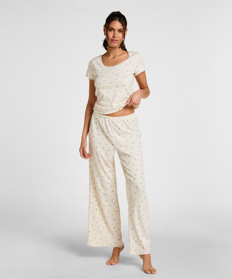 Pantalon de Pyjama Daisy - Blanc