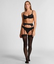 Bas 30 Deniers Dentelle Anti Ladder - Noir