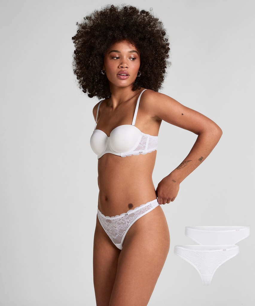 Lot de 2 strings Angie - Blanc