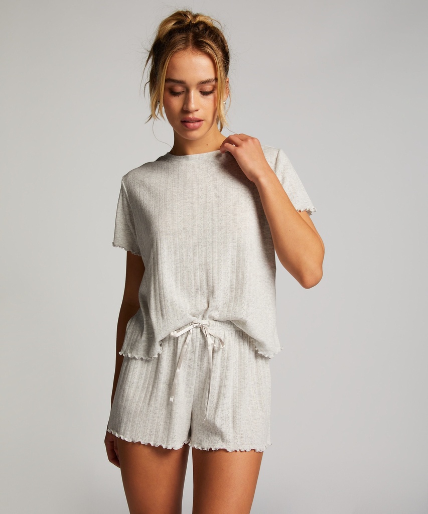 Short de pyjama Pointelle - Beige