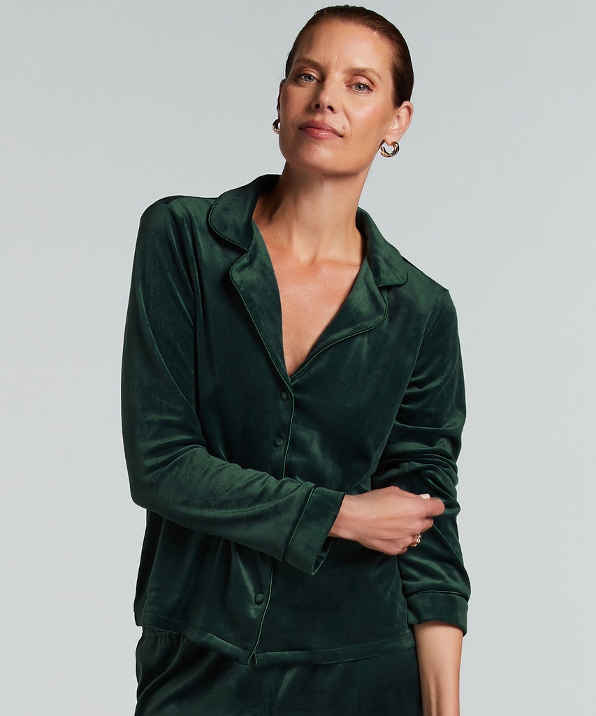 Veste à manches longues en velours - Vert