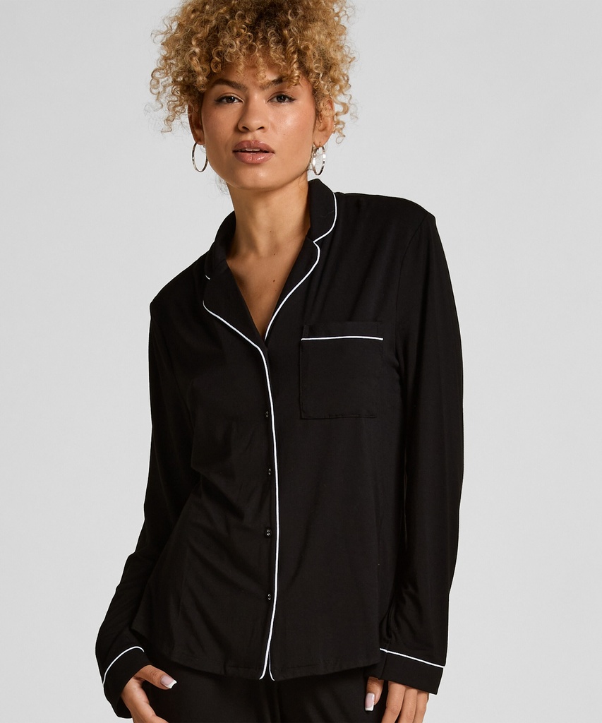 Veste à manches longues en jersey Essential - Noir