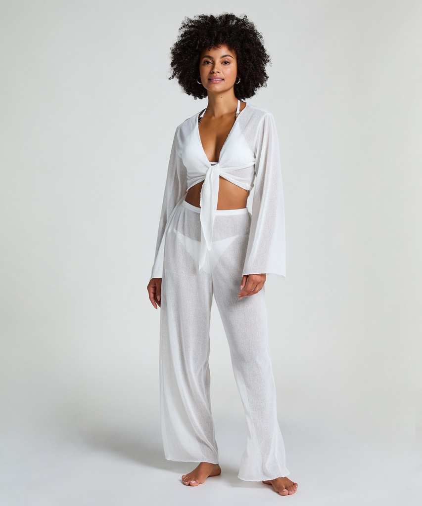 Pantalon de plage en maille - Blanc