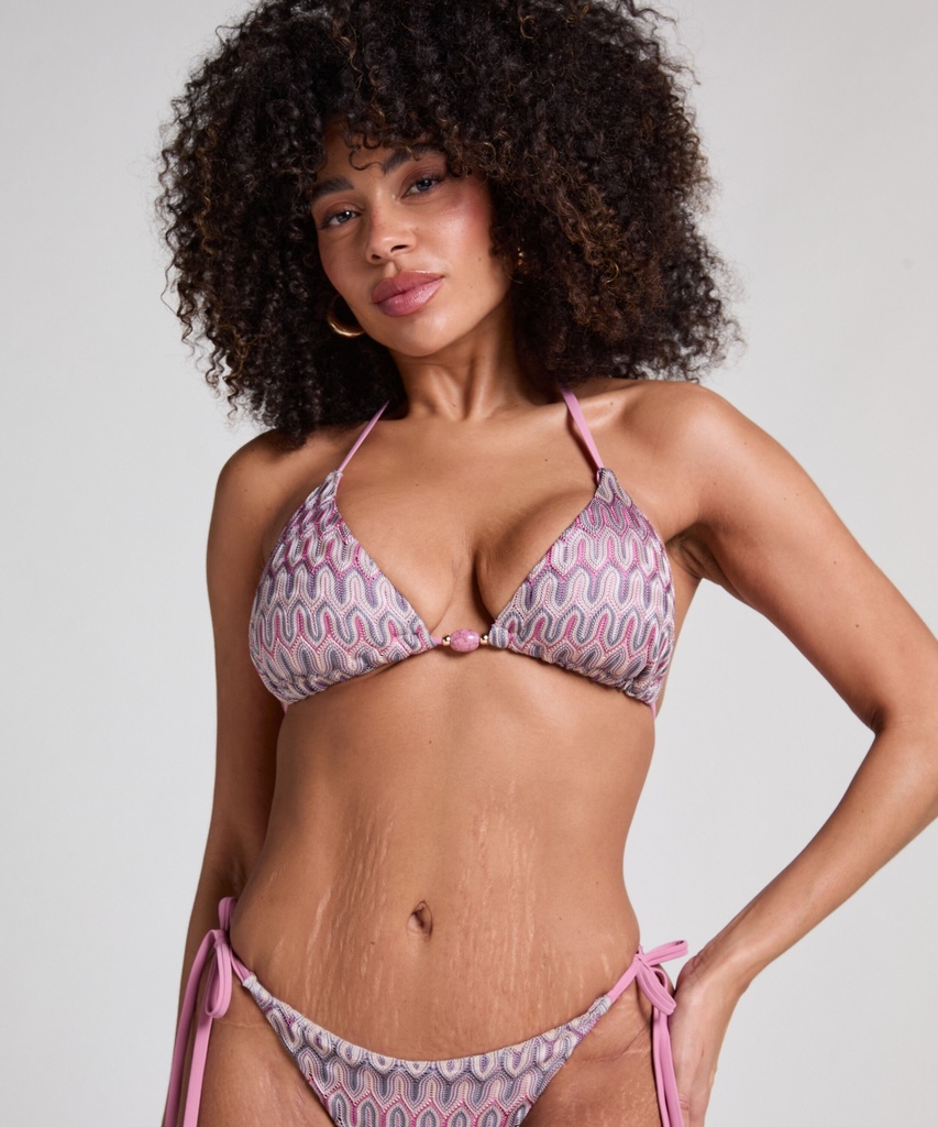 Haut de bikini triangle Cali - Rose