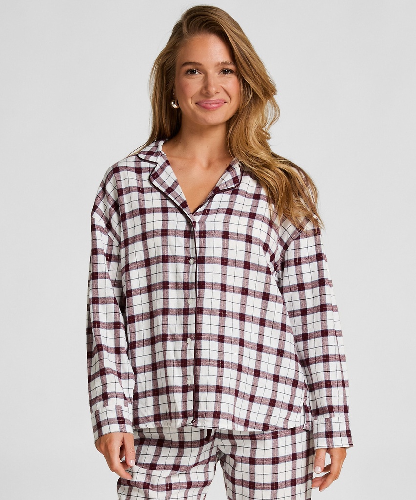 Haut de Pyjama Flanel - Blanc
