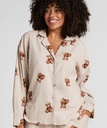 Veste en flanelle sergée ours - Beige