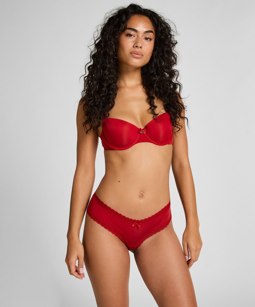 Slip brésilien en forme de V London - Rouge