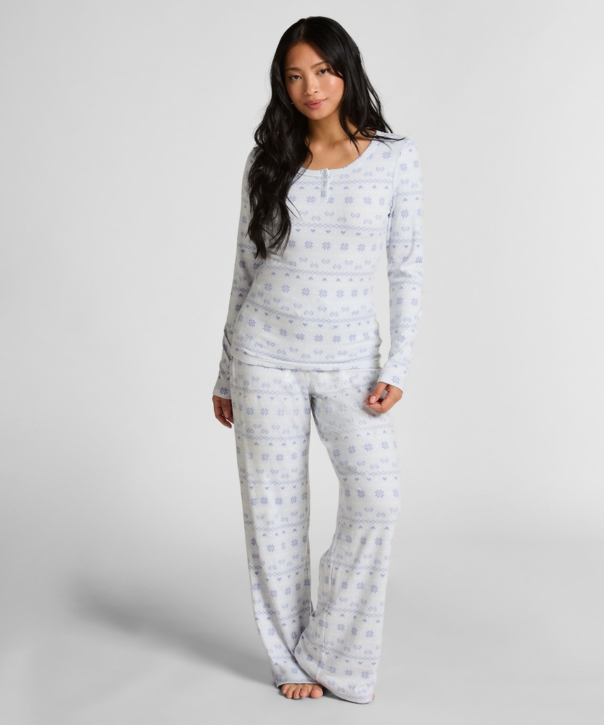 Pyjama en jersey Fairisle - Bleu