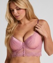 Soutien-gorge à armatures rembourré longline Laila - Rose