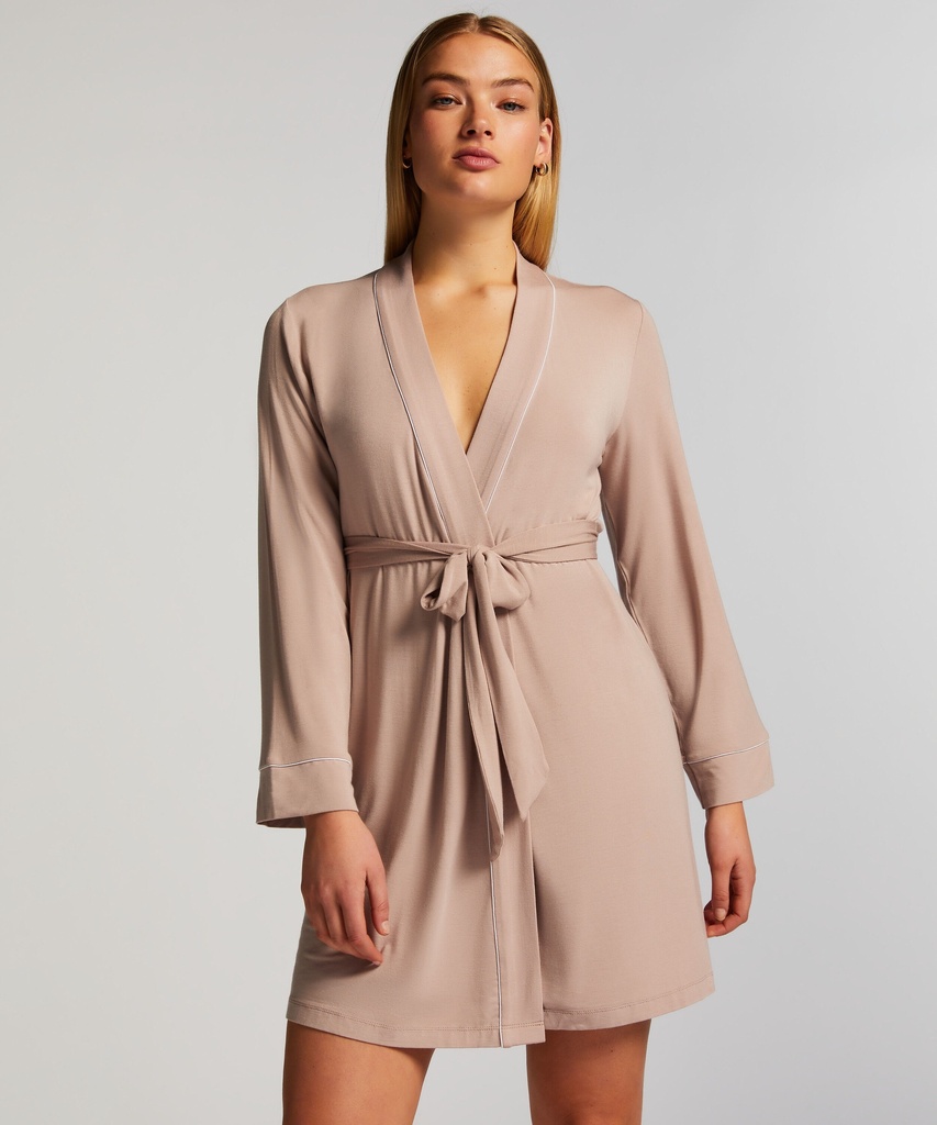 Peignoir court en jersey Essentials - Beige