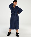 Long Fleece Bathrobe - Blue