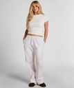 Pantalon en coton tissé à rayures - Violet