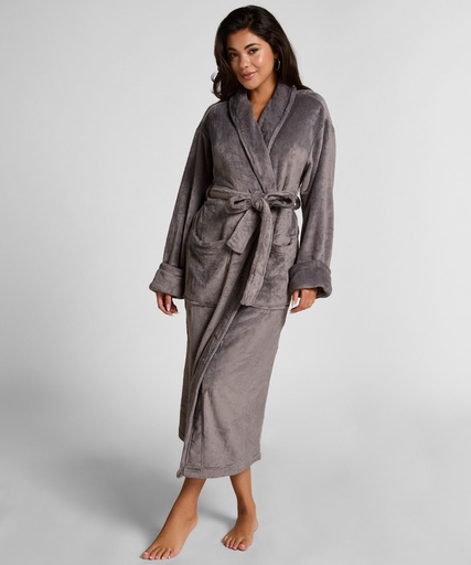 Peignoir en polaire douce - Gris