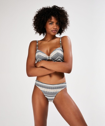 Jacquard Goddess Rio Bikini Bottoms - Black