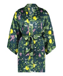 Satin Kimono - Blue, Bleu, coloris
