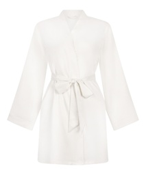 Kimono de Mariée en Satin - Blanc, Blanc, coloris