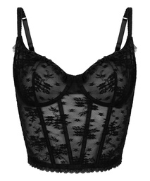 Soutien-gorge à armatures non rembourré longline Darcy - Noir, Noir, coloris