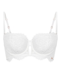 Soutien-gorge à armatures non préformé longline Tiah - Blanc, Blanc, coloris