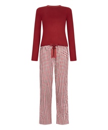 Pyjamaset Twill - Red, Rouge, coloris