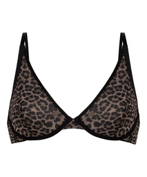 Soutien-gorge à armatures non-préformé léopard Tara - Noir, Noir, coloris