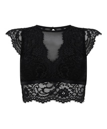 Essie High Neck Bralette - Black, Noir, coloris