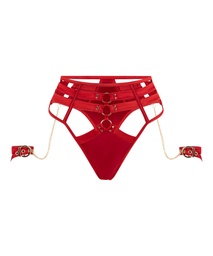 String taille haute échancré Noeki - Rouge, Rouge, coloris