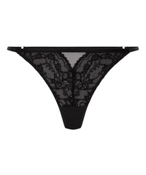 String jambe haute Sabrina - Noir, Noir, coloris