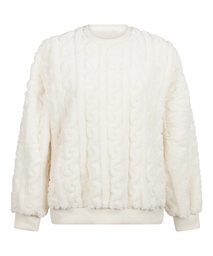Haut en polaire torsadée - Blanc, Blanc, coloris