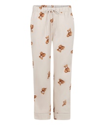 Pantalon droit en flanelle ours - Beige, Beige, coloris