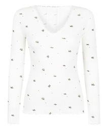 Haut de pyjama Pointelle - Blanc, Blanc, coloris
