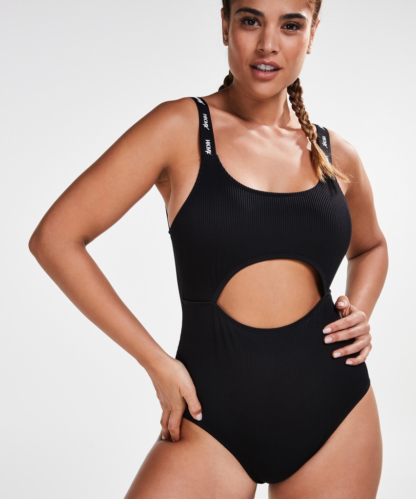 HKMX Tight Closure Swimsuit - Black