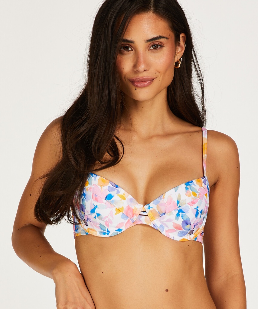 Palma Padded Underwired Bikini Top - White