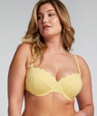 Haut de bikini sans bretelles préformé à armatures Scallop Taille E + - Jaune